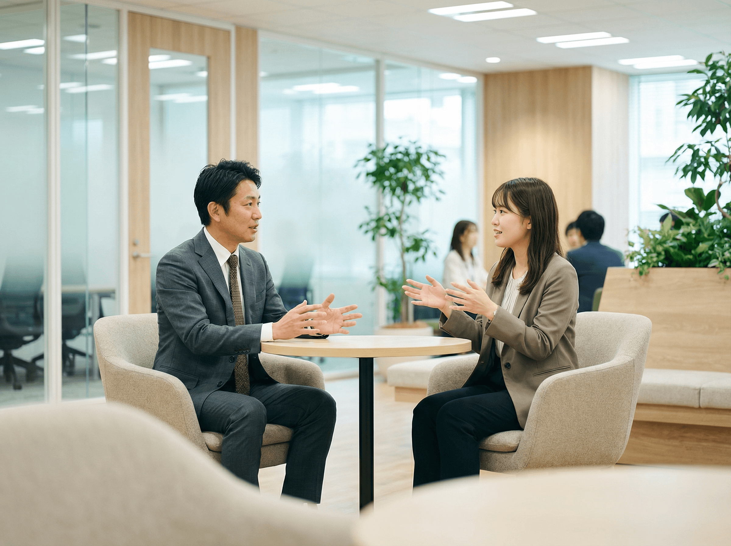 講師と生徒の対話・指導のイメージ